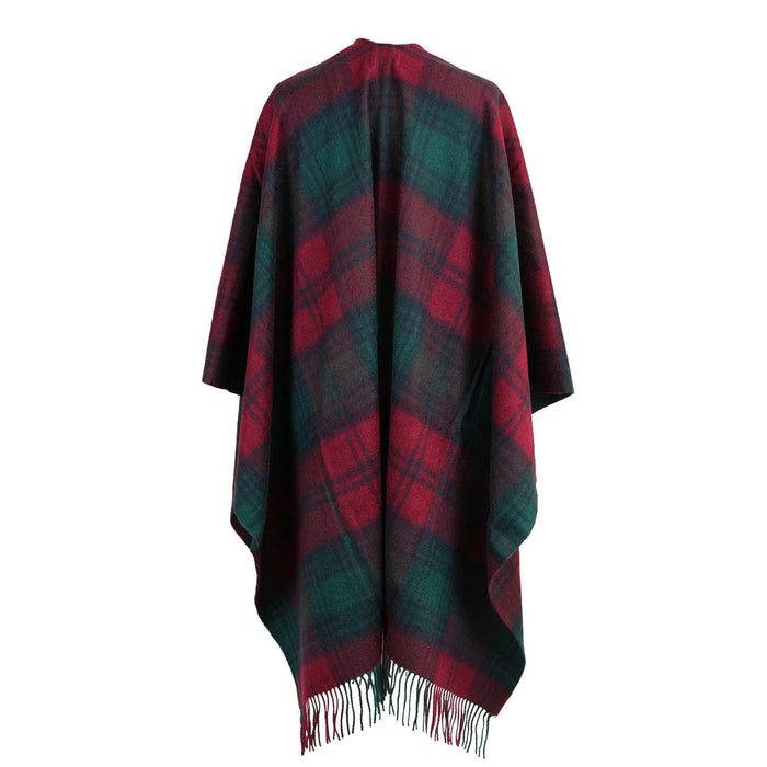 Edinburgh Lambswool Long Tartan Cape - Lindsay - Heritage Of Scotland - LINDSAY