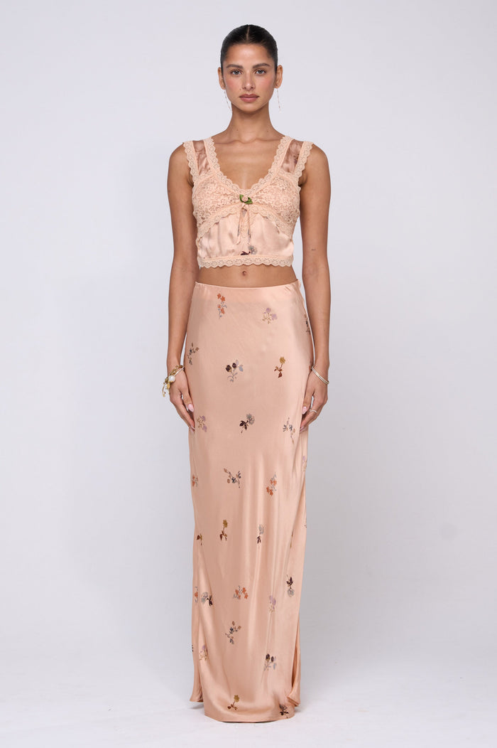 This is an image of Eloise Top in Fleur - RESA featuring a model wearing the dress