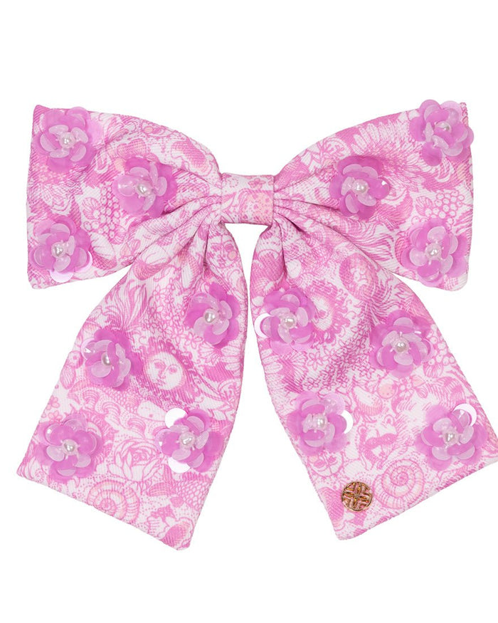 Lilly Pulitzer - Embellished Bow Barrette - Fleur De Lilly
