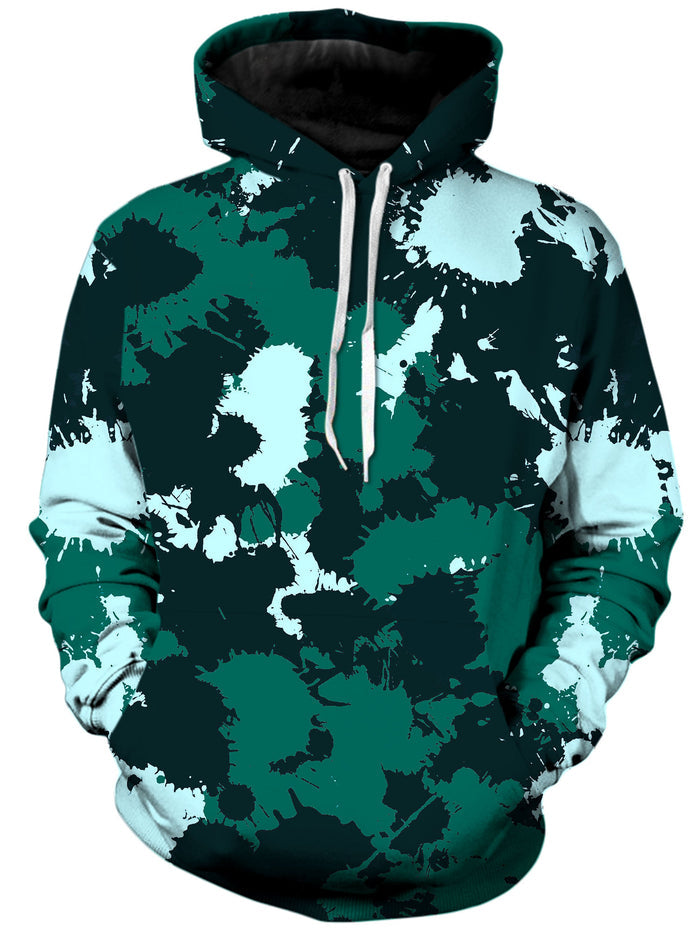 Emerald Teal Paint Splatter Unisex Hoodie Big Tex Funkadelic Epic Hoodie