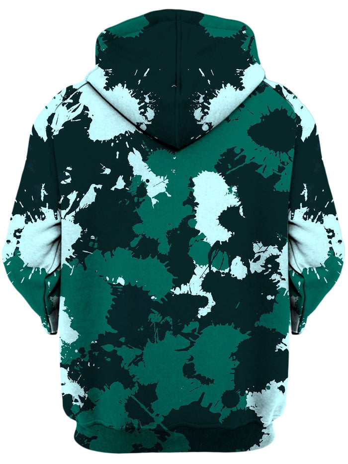 Emerald Teal Paint Splatter Unisex Hoodie Big Tex Funkadelic Epic Hoodie