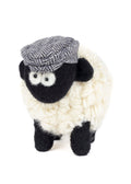 Erin Knitwear Knitted Sheep | Charcoal Flat Cap - Medium