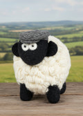 Erin Knitwear Knitted Sheep | Charcoal Flat Cap - Large