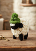 Erin Knitwear Knitted Sheep | Green Bobble Hat - Medium