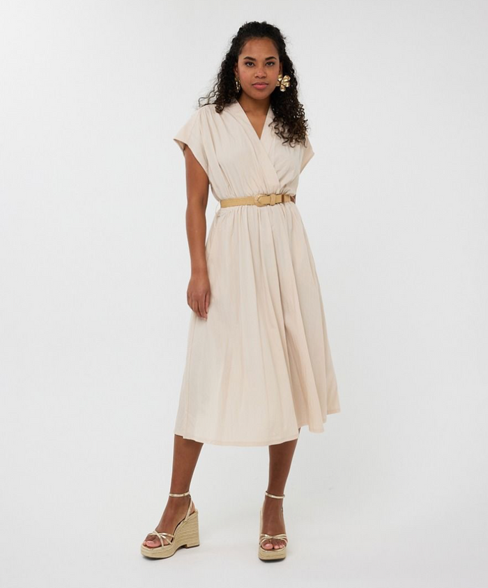 Esqualo Long Dress in Light Sand - Crush Marketplace