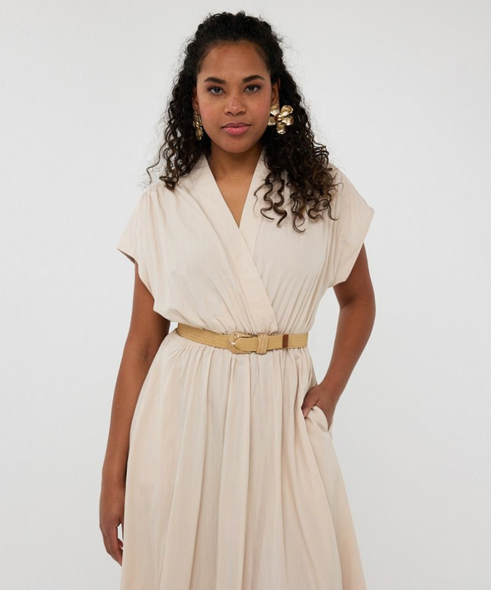 Esqualo Long Dress in Light Sand - Crush Marketplace