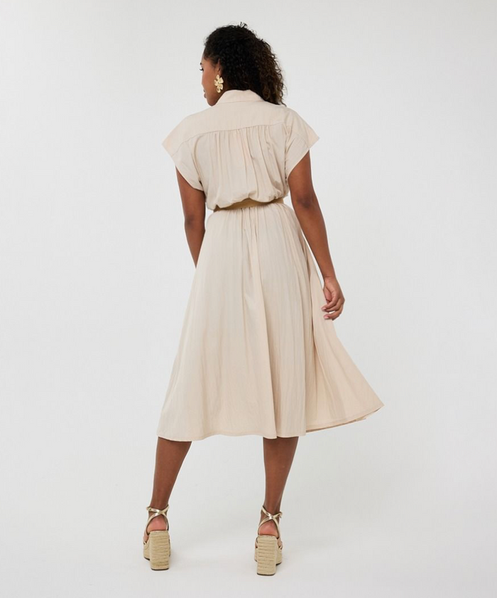 Esqualo Long Dress in Light Sand - Crush Marketplace