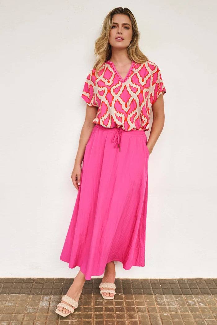 Esqualo Maxi Skirt in Pink - Crush Marketplace