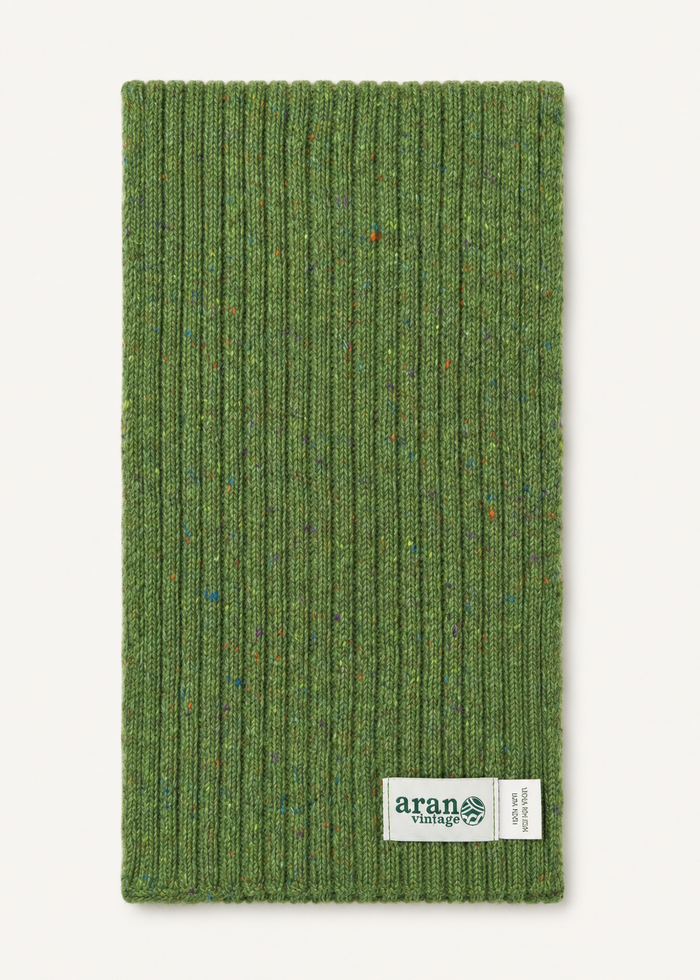 Fisherman Donegal Fleck Wool Scarf | Green