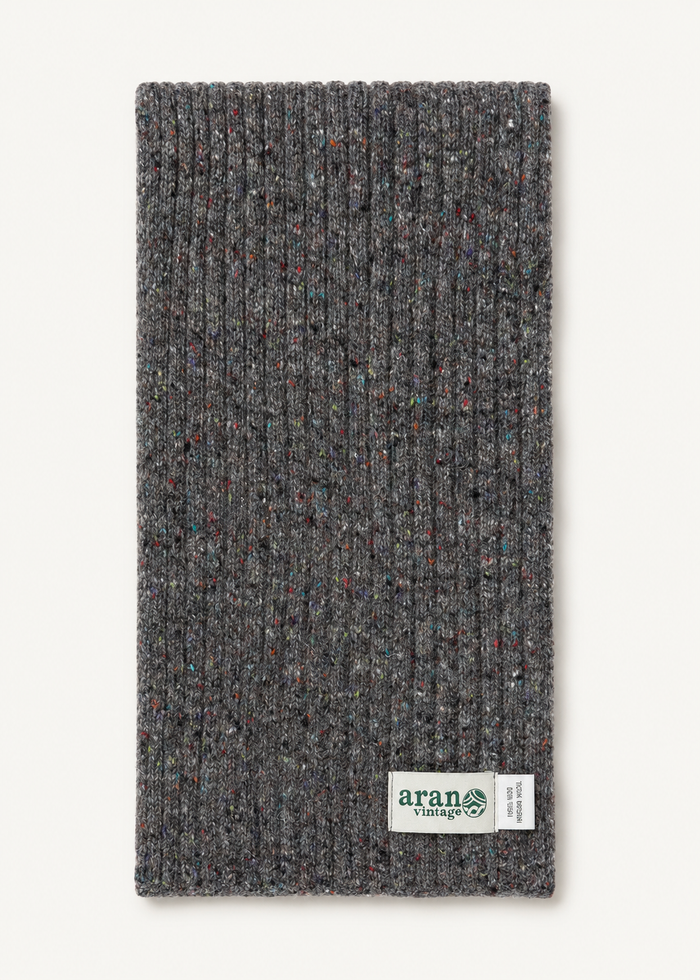 Fisherman Donegal Fleck Wool Scarf | Grey Marl