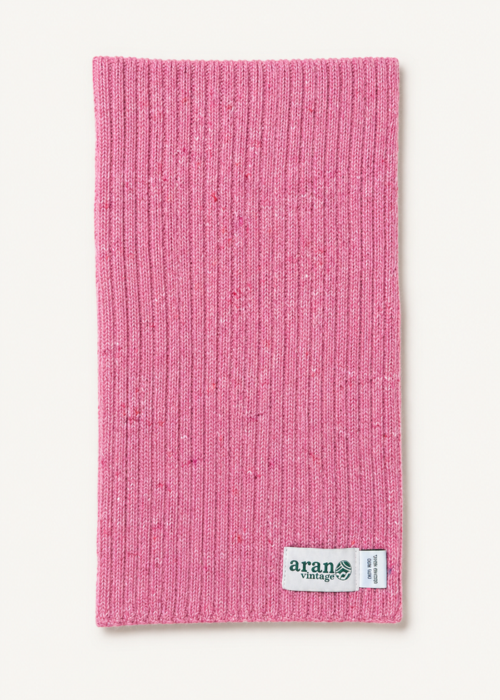 Fisherman Donegal Fleck Wool Scarf | Pink