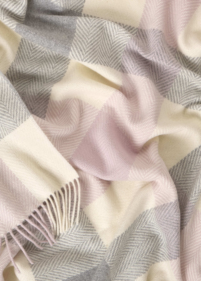 Foxford Cashmere Lambswool Emily Throw | Block