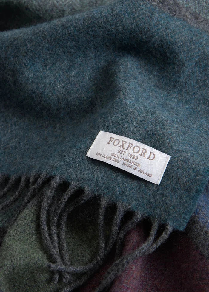 Foxford Lambswool Scarf | Autumn Contemapry Stripe