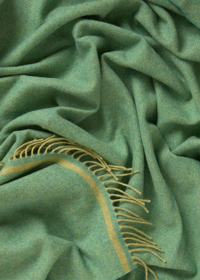 Foxford Lambswool Throw | Spearmint & Citrus