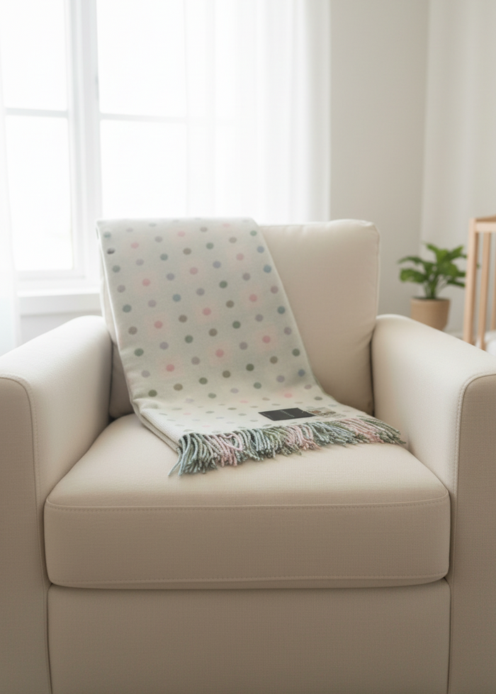 Foxford Multi Color Spot Baby Blanket | Pastel