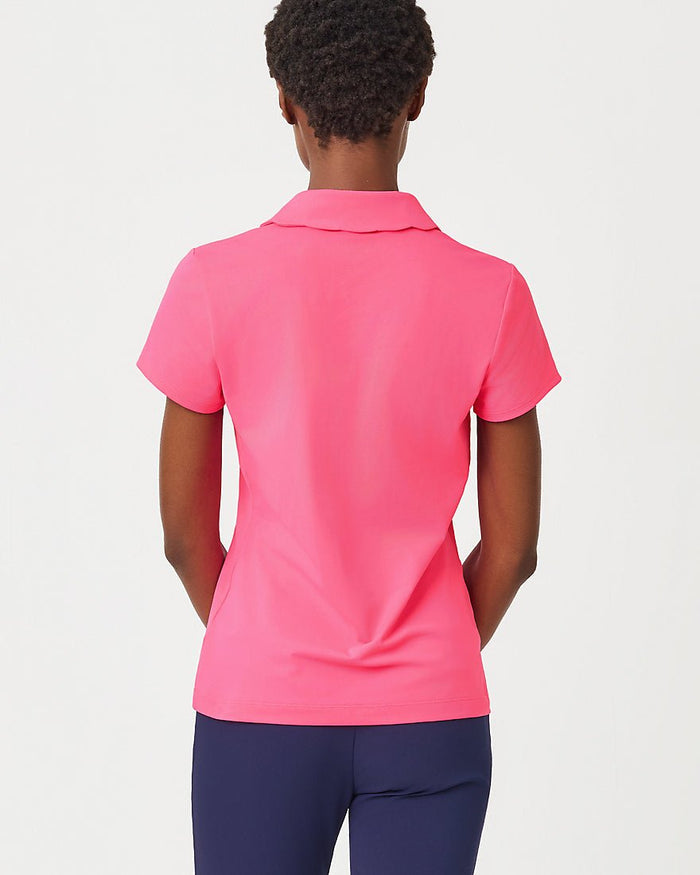 Lilly Pulitzer - Frida Scallop Polo Upf 50 Plus - Cherry Blossom Pink