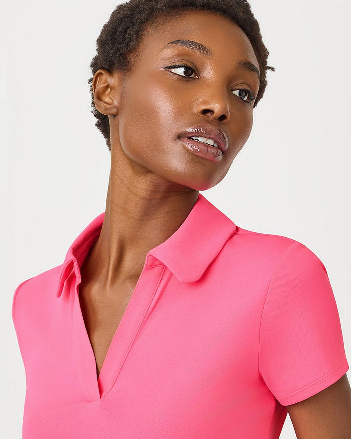 Lilly Pulitzer - Frida Scallop Polo Upf 50 Plus - Cherry Blossom Pink