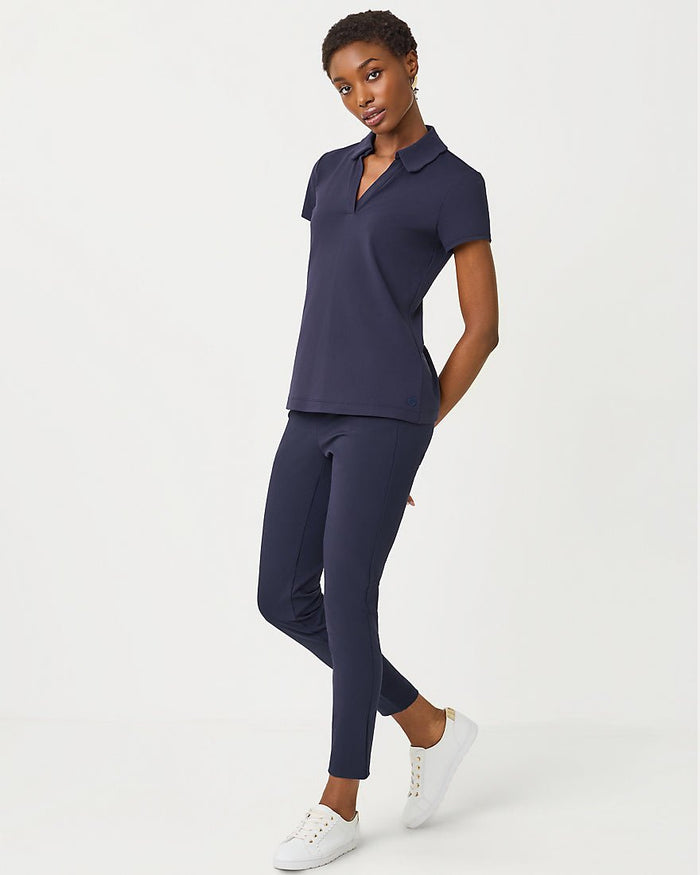 Lilly Pulitzer - Frida Scallop Polo Upf 50 Plus - True Navy