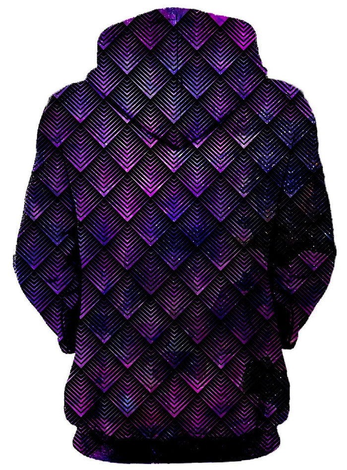 Galactic Dragon Scale Purple Unisex Zip-Up Hoodie Noctum X Truth Epic Hoodie