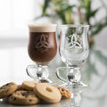 Galway Crystal Trinity Knot Shamrock Latte Mugs Pair