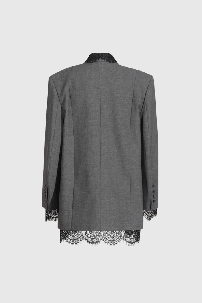 Gargi Lace V Neck Blazer
