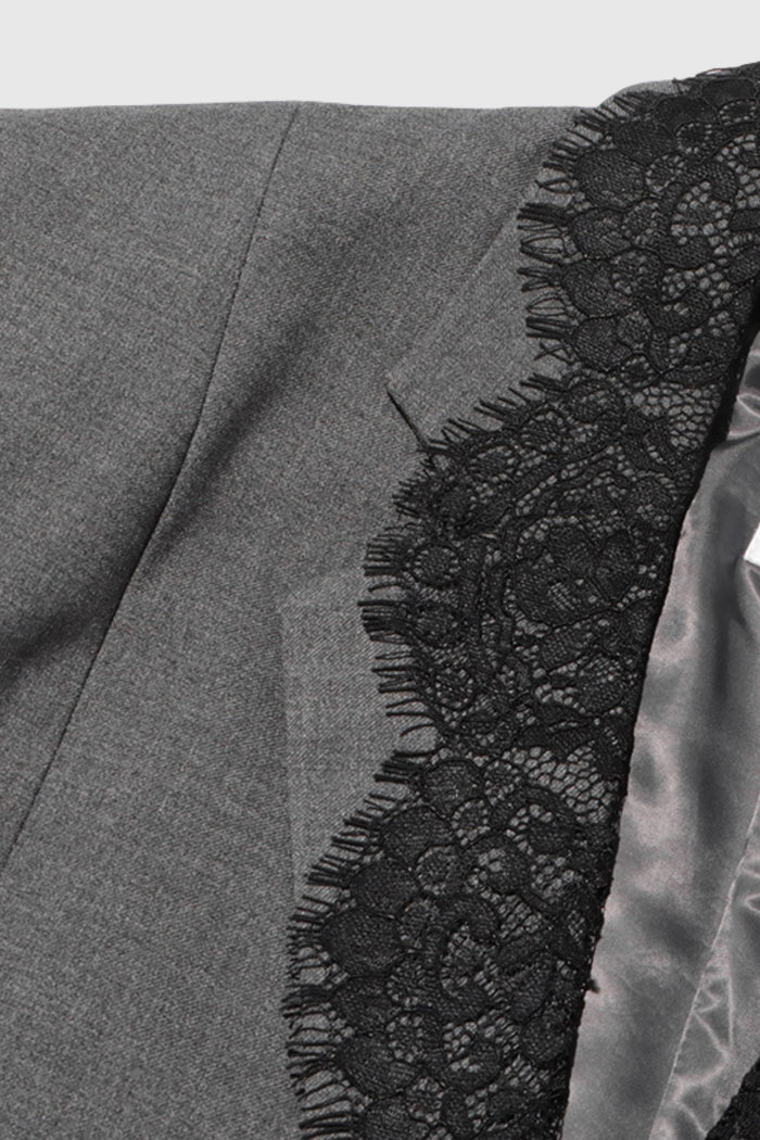 Gargi Lace V Neck Blazer