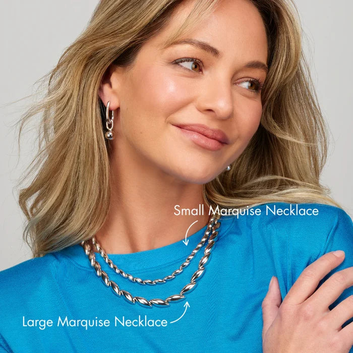 GIMME MARQUISE NECKLACE (LARGE) - SILVER