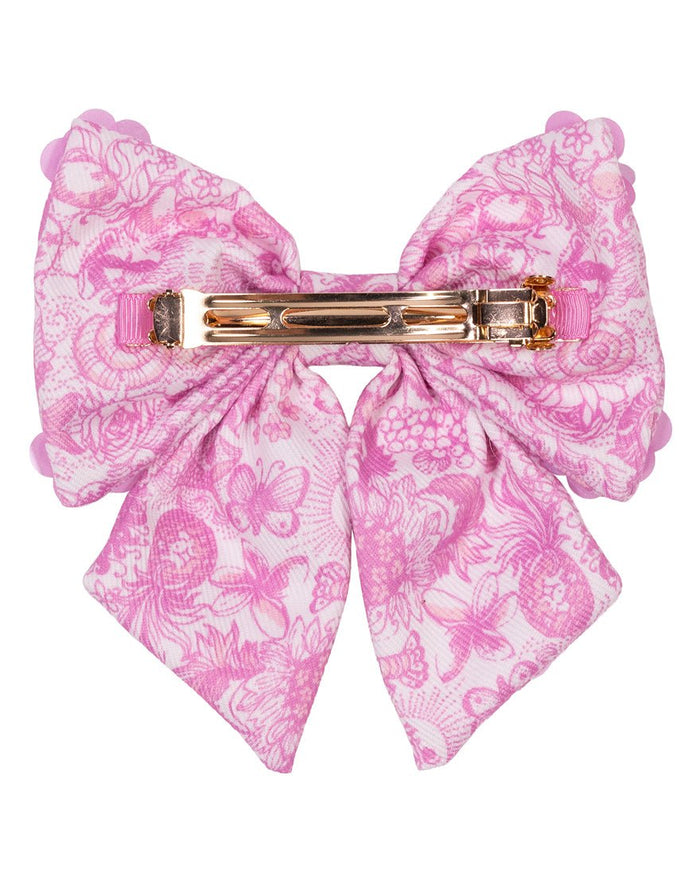 Lilly Pulitzer - Girls Embellished Bow Barrette - Fleur De Lilly