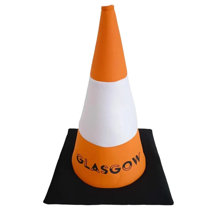 Glasgow Cone Hat – Funny Scottish Traffic Cone Novelty Party Hat - Heritage Of Scotland -