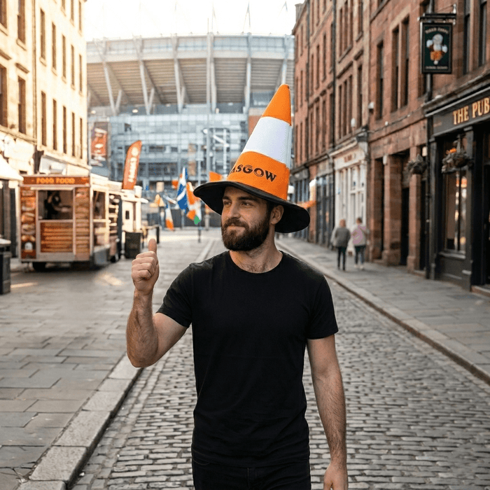 Glasgow Cone Hat – Funny Scottish Traffic Cone Novelty Party Hat - Heritage Of Scotland -