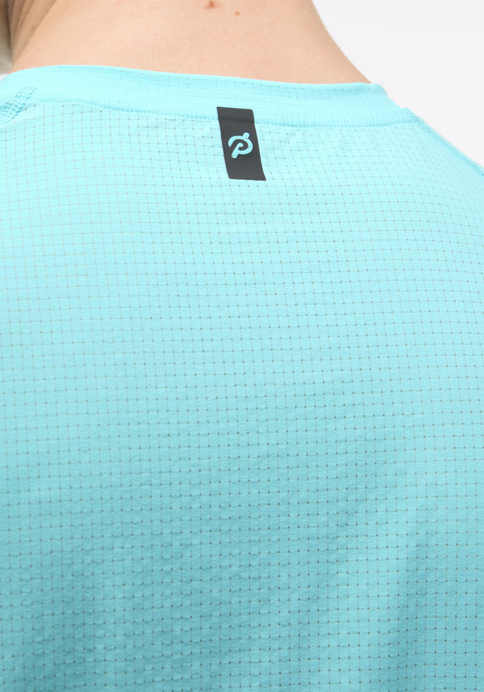 Grid Jacquard Colorblock Short Sleeve