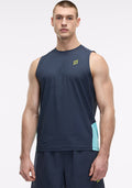 Grid Jacquard Colorblock Tank