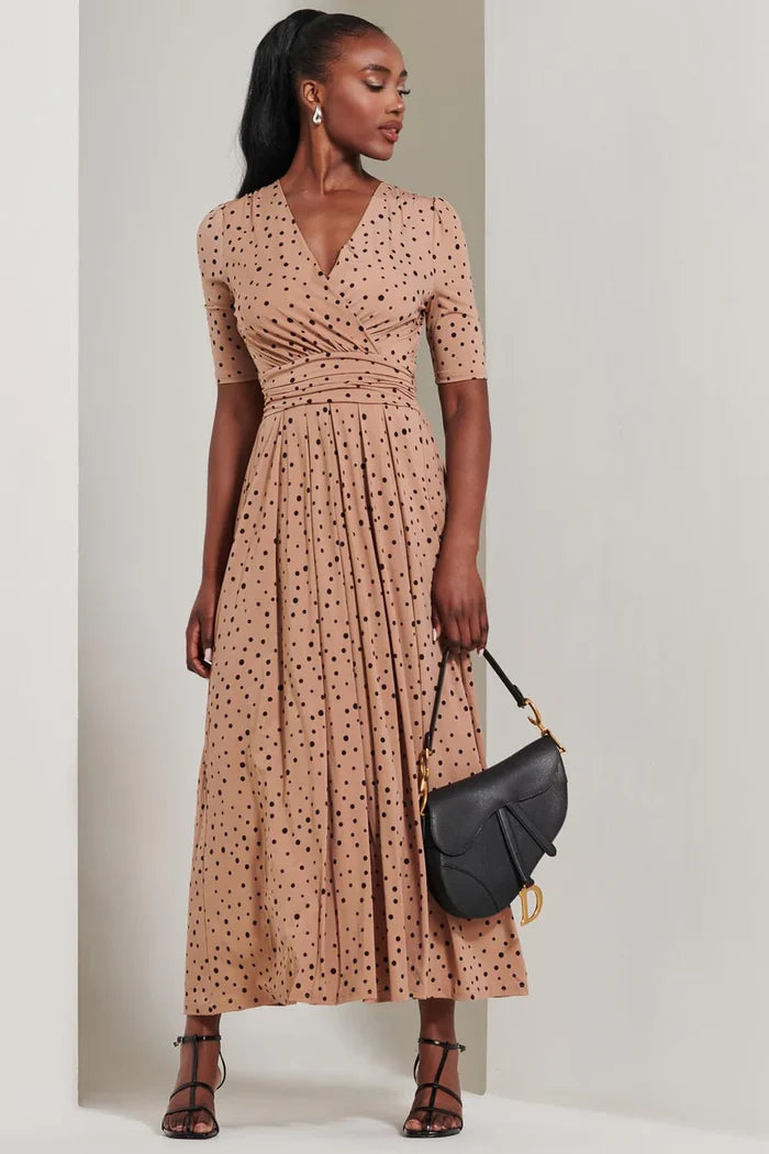 Half Sleeve Jersey Maxi Dress (Spot Multi)