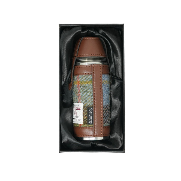 Harris Tweed Hunting Flask - Heritage Of Scotland - MacLeod Tartan (COL015)
