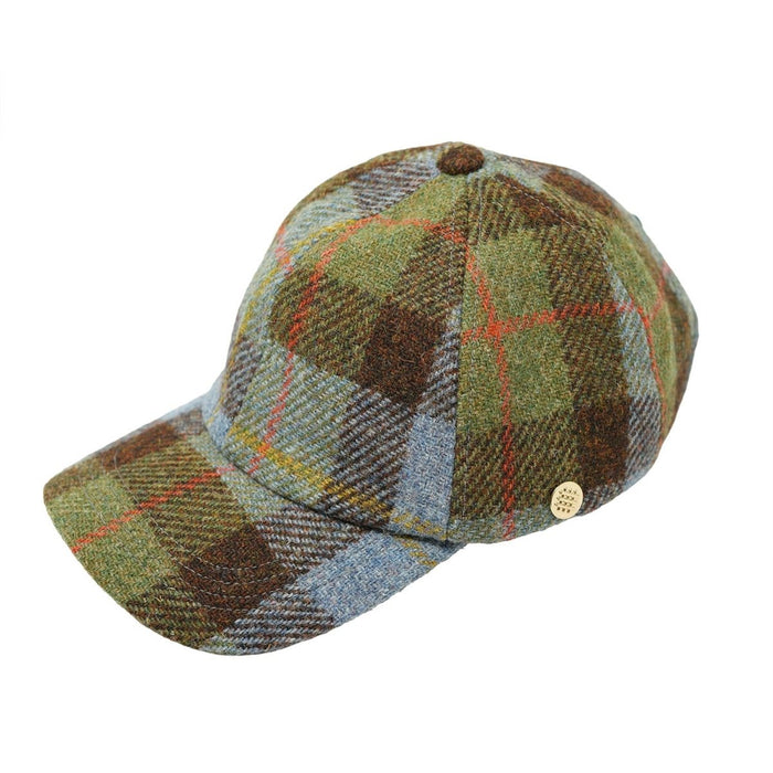 HEDDLE & REED Harris Tweed Baseball Wool Cap Check - Heritage Of Scotland - LOVAT CHECK