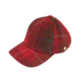Heddle & Reed Harris Tweed Wool Baseball Cap – Luxury Tweed Style Cap - RED CHECK - Heritage Of Scotland -