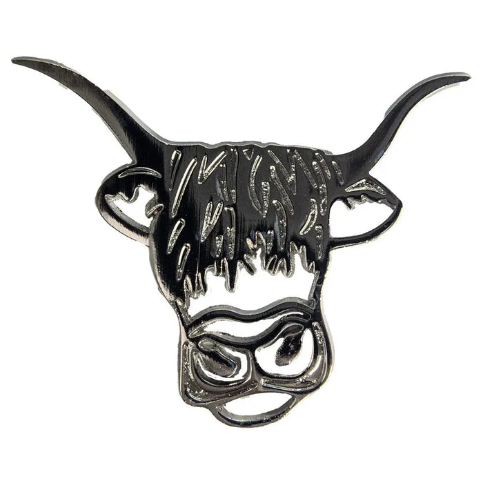 Highland Cow Metal Pin Badge – Scottish Cow Brooch Souvenir Gift - Heritage Of Scotland -