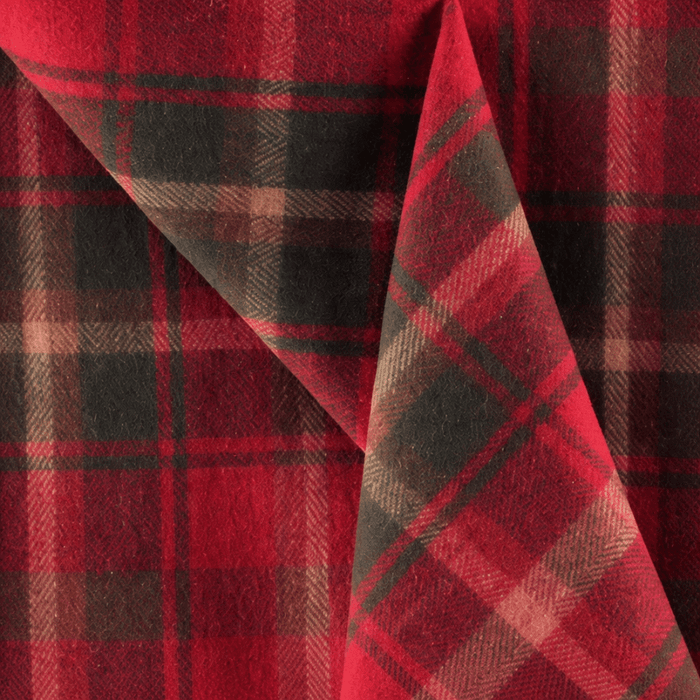 Highland Wool Blend Tartan Blanket / Throw Extra Warm DARK MAPLE - Heritage Of Scotland -