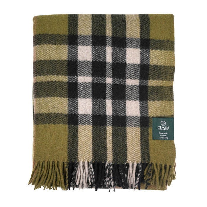 Highland Wool Blend Tartan Blanket / Throw Extra Warm EXPLODED SCOTTY THOMSON CYPRESS - Heritage Of Scotland -