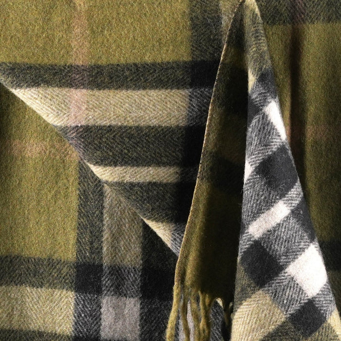 Highland Wool Blend Tartan Blanket / Throw Extra Warm EXPLODED SCOTTY THOMSON CYPRESS - Heritage Of Scotland -