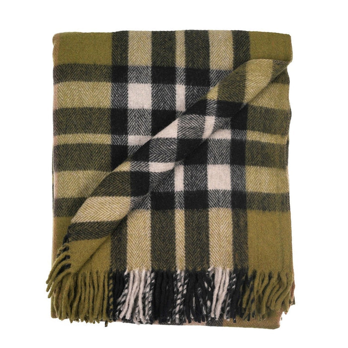 Highland Wool Blend Tartan Blanket / Throw Extra Warm EXPLODED SCOTTY THOMSON CYPRESS - Heritage Of Scotland -