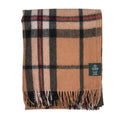 Highland Wool Blend Tartan Blanket / Throw Extra Warm EXPLODED THOMSON CAMEL - Heritage Of Scotland -