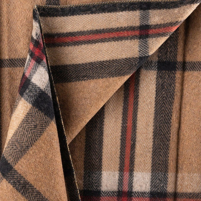 Highland Wool Blend Tartan Blanket / Throw Extra Warm EXPLODED THOMSON CAMEL - Heritage Of Scotland -