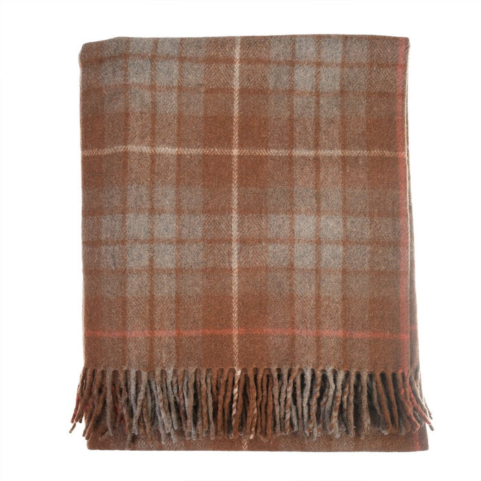 Highland Wool Blend Tartan Blanket / Throw Extra Warm FRASER HUNTING WEATHERED - Heritage Of Scotland -
