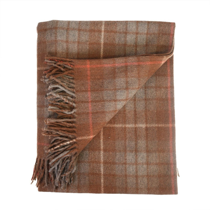 Highland Wool Blend Tartan Blanket / Throw Extra Warm FRASER HUNTING WEATHERED - Heritage Of Scotland -