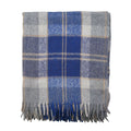 Highland Wool Blend Tartan Blanket Throw – Extra Warm Scottish Wool Blend – BANNOCKBANE SILVER BRIGHT - Heritage Of Scotland -