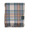 Highland Wool Blend Tartan Blanket / Throw Extra Warm STEWART MUTED BLUE - Heritage Of Scotland -