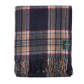 Highland Wool Blend Tartan Blanket / Throw Extra Warm STEWART NAVY - Heritage Of Scotland -