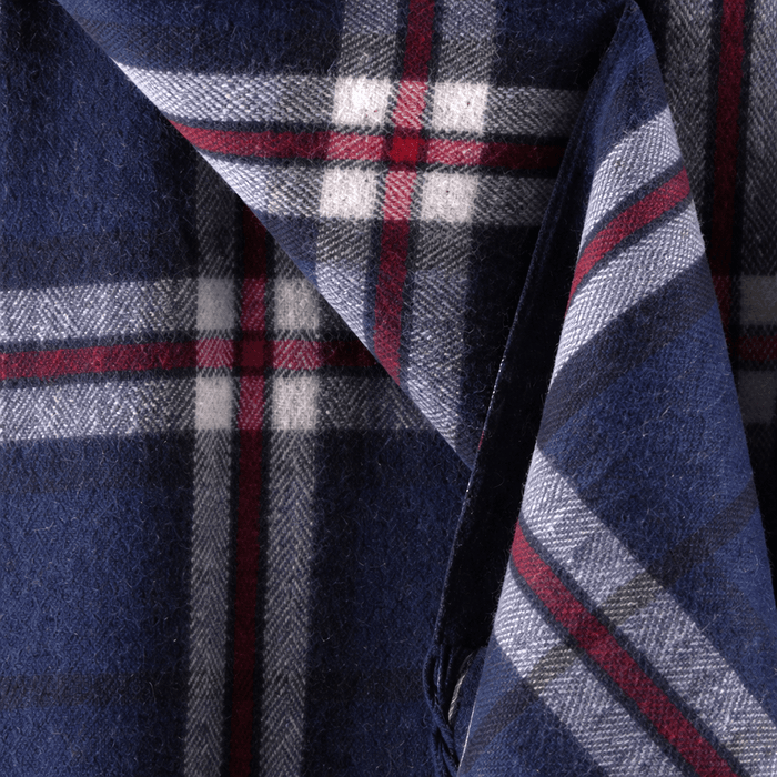 Highland Wool Blend Tartan Blanket / Throw Extra Warm THOMSON NAVY - Heritage Of Scotland -