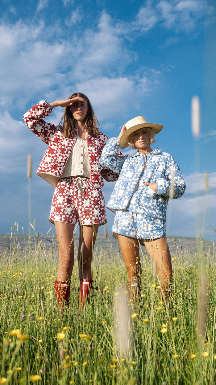 Holly Quilted Shorts in Lone Star Maple Red - PREORDER